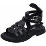 TDEOK Zomerschoenen voor babymeisjes, zomersandalen met gesloten neus, zomersandalen voor kinderen, zomerschoenen om te wandelen, blauw, zwart, 32 EU