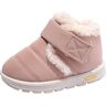 Generic Toddlers Shoes Size 6 Winter Children Snow Boots For Boys And Girls Thick Bottom Non Slip Upper Hook Loop Solid Color Plush Warm And Comfortable Riding Boots for Toddler Girls (Pink, 27 Toddler)