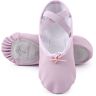 PLIKSUVER Balletschoenen meisjes leren balletschoenen gedeelde zool voor kleine kinderen dames volwassenen in roze beige violet in maat 22-38, lichtpaars, 23 EU