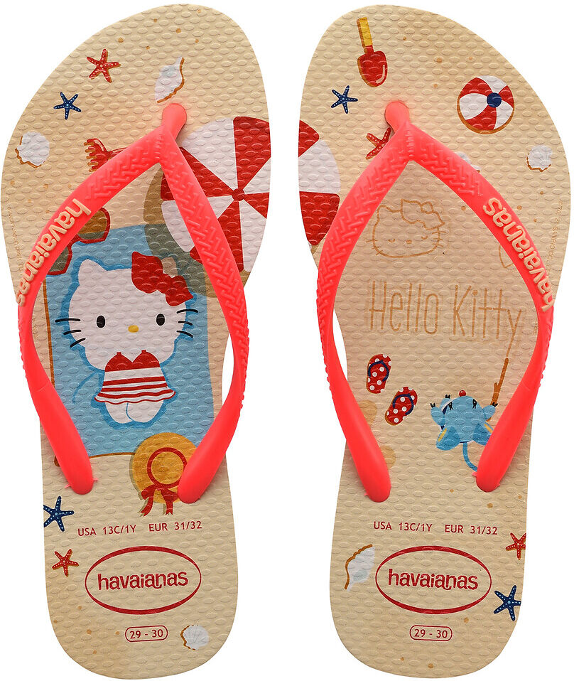 Havaianas Chinelos em cauchu   Coral/Dourado