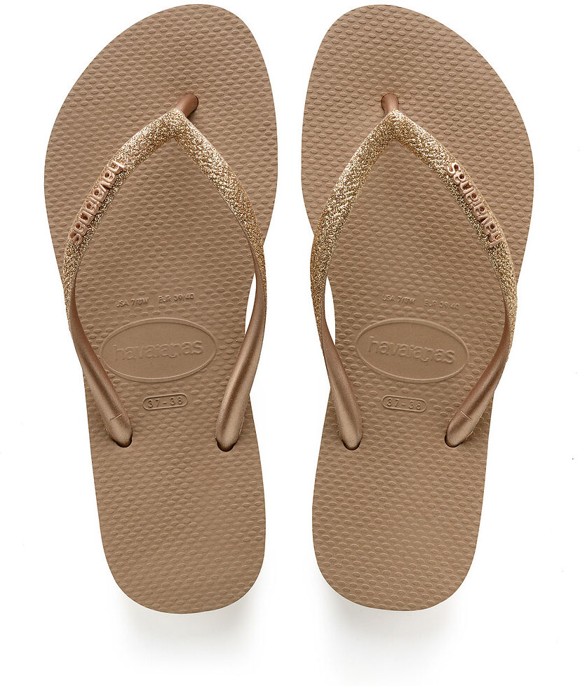 Havaianas Chinelos em cauchu   rosa/dourado