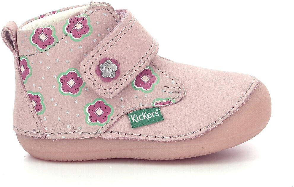 Kickers Sapatinhos suaves, em pele, Sabio   estampado flor rosa