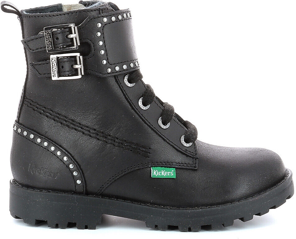 Kickers Botas em pele Groorock   Preto