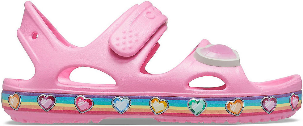 Crocs Sandálias Fun Lab Rainbow   rosa