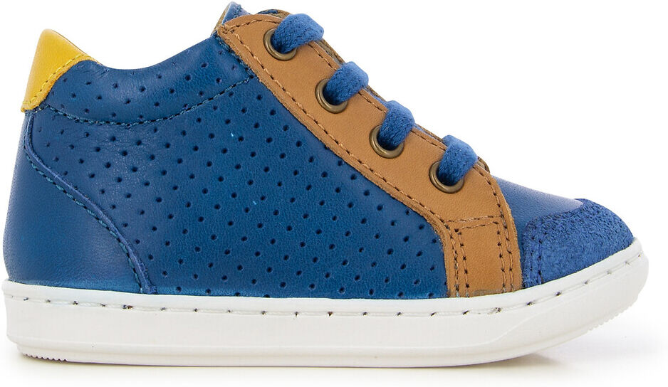 Shoo Pom Sapatilhas em pele Bouba Zip Box   Azul + Camel