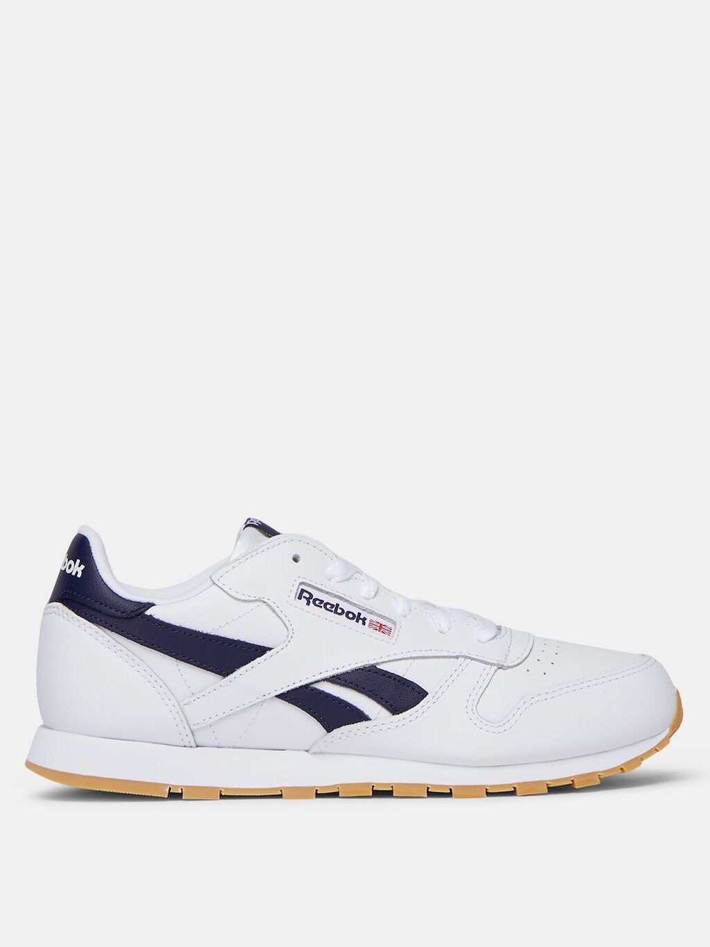 Reebok Sapatilhas - Ténis Reebok Classic Leather - Branco/Azul - Criança Rapariga