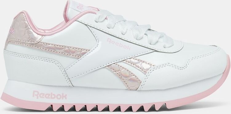 Reebok Sapatilhas - Ténis Reebok Royal CLjog 3 Plat - Branco/Rosa - Criança Rapariga