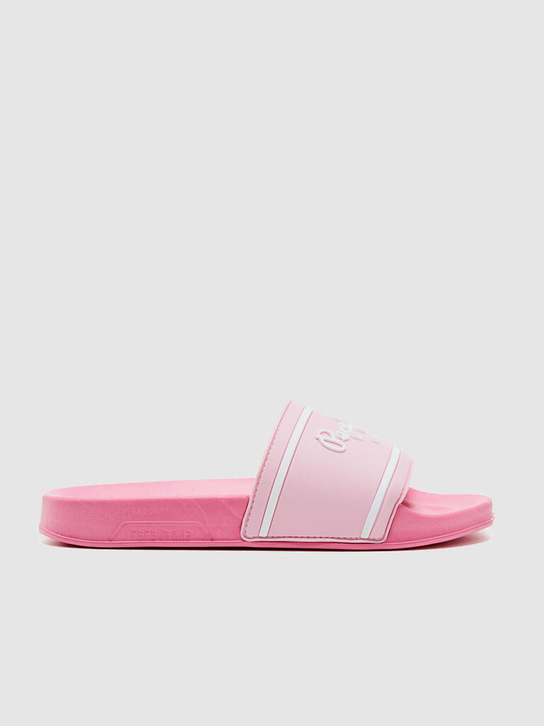 Pepe Jeans London Chinelo Menina Slider Logo Peppe Jeans Rosa