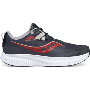 Saucony Kids' Ride 15 Grey/Black/Red 21, Grey/Black/Red