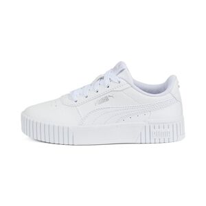 Kids Carina 2.0 Sneaker Junior, 34, PUMA White-PUMA White-PUMA Silver