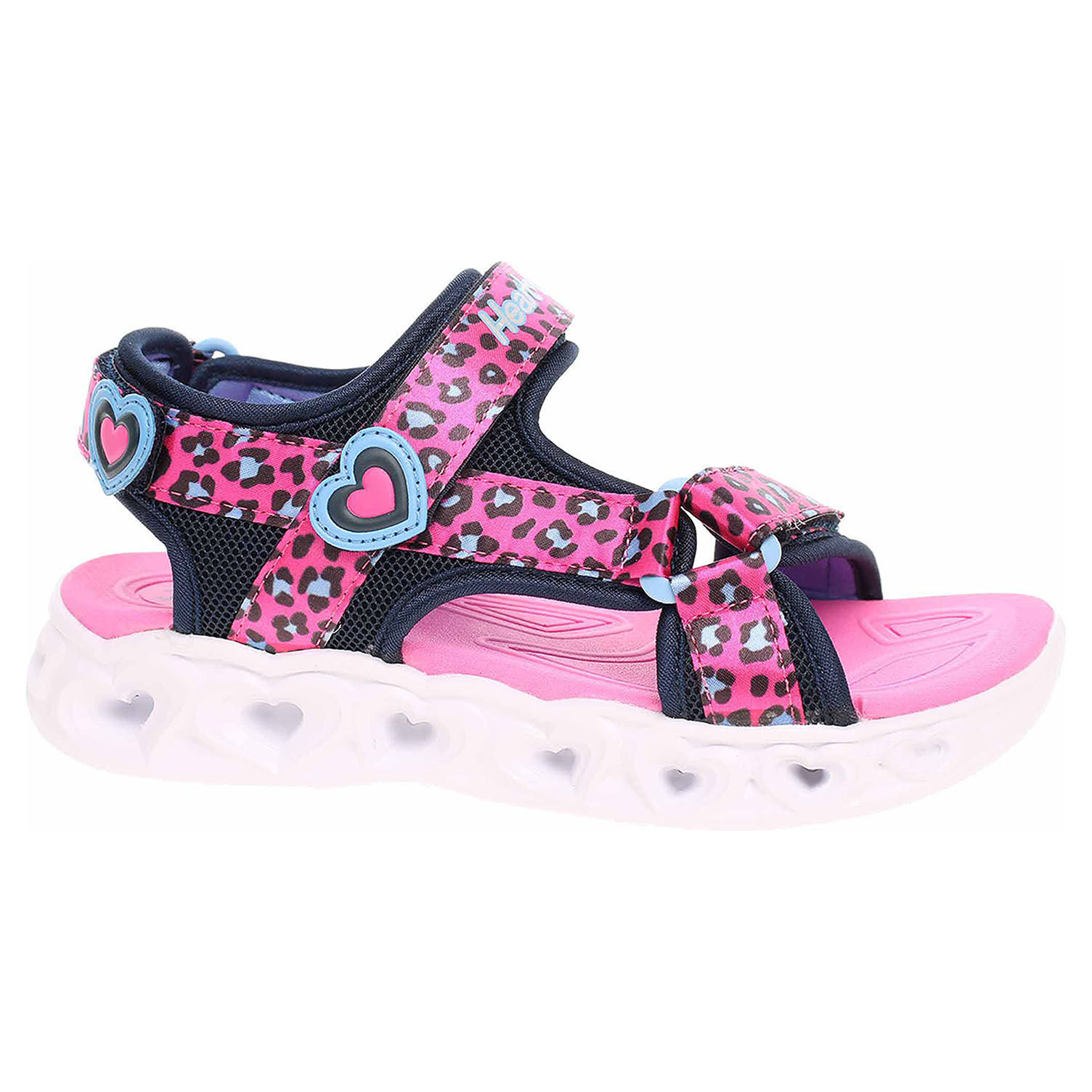 Skechers S Lights - Heart Lights Sandals - Sawy Cat hot pink-blue 32