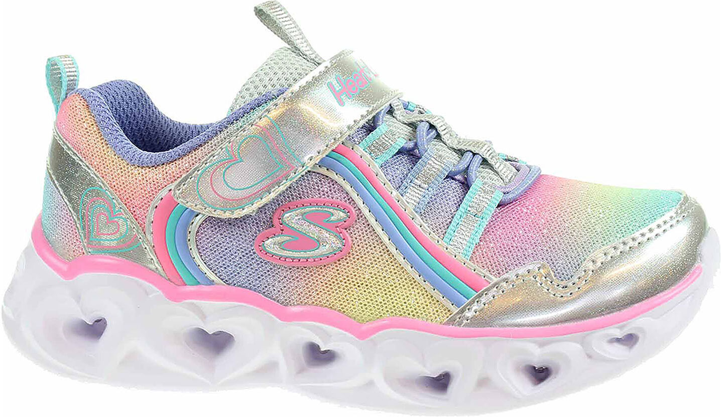 Skechers S Lights-Heart Lights - Rainbow Lux silver multi 24