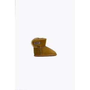 Pegia Lian Shearling Baby Velcro Booties, 12-18 months / Mustard