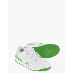 Gucci Kids Faux Leather and Fabric Low Top Sneakers with Fluo Details size 28 - Unisex