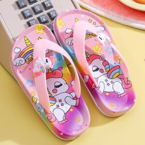 PatPat Toddler/Kid Girl Casual Unicorn Graphic Flip Flops Slippers  - Pink