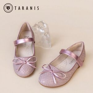 SHEIN Girls' Princess Style Leather School Uniform Flat Shoes With Bow Pink EUR34,EUR35,EUR36,EUR37,EUR32,EUR33