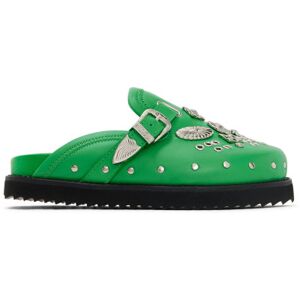TOGA ARCHIVES SSENSE Exclusive Kids Green Slippers  - Green Leather - Size: EU 29 - unisex