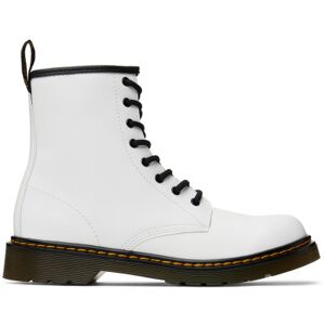 Dr. Martens Kids White 1460 Big Kids Boots  - White Romario - Size: US 5Y - unisex