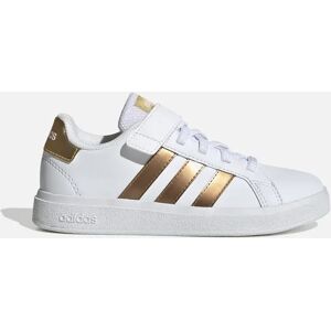 Adidas Junior Grand Court 2.0 EL Trainers (White/Gold) - White Gold - Size: 2 years/2