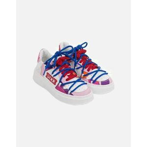 Emilio Pucci Girl's Girls Colour Block Double Lace Trainers - Size: 2 (older)/15 years/16 years