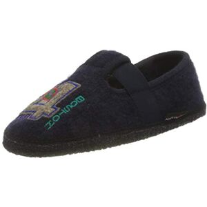 Haflinger Unisex Slipper Rugby Mule, Ocean, 7.5 UK