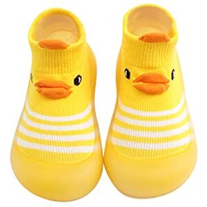 Generic Toddler Girl Slip On Shoes Spring And Summer Cute Toddler Shoes Breathable Duck Soft Rubber Sole Shoes Indoor And Outdoor Floor Socks Non Slip Socks Shoes 7c Shoes For Boys (Yellow, 4.5 Toddler)