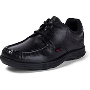 Kickers Youth Boy's Reasan Lace Up Leather School Shoes, Black, 4 UK