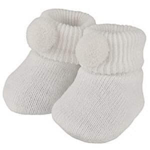 Cute pom pom booties by Soft Touch (white)