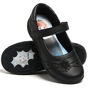 Disney Girls School Shoes Frozen Black 9