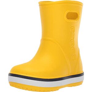 Crocs Unisex Kids Crocband Rain K Wellington Boots, Yellow Navy, 1 UK Child