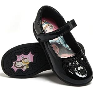 Disney Girls School Shoes Princess Black 6