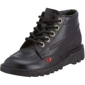 Kickers Youth Unisex Kick Hi Classic Ankle Boots Extra Comfortable Added Durability Premium Quality, Black, 3 UK