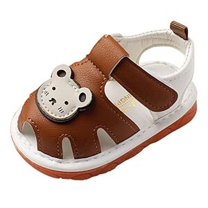 Generic Baby Girls Boys Sandals Infant Summer Beach Shoes Outdoor Casual Slipper Rubber Sole Toddler First Walking Princess Sandals Winter Baby Booties (Brown, 4.5 Infant)