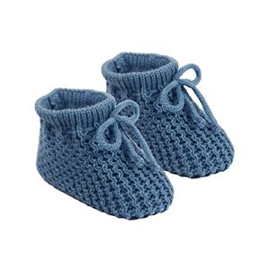 Mansuri Baby Booties Baby Boys Girls Soft Mesh Booties Baby Knitted Bootees 0-3 Months Approximately S401 (Dusty Blue)