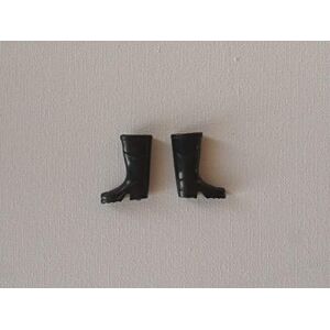 Fairy Fantasy BLACK WELLINGTON BOOTS 1/12TH SCALE TO PLACE OUTSIDE YOUR FAIRY DOOR (FAIRY GARDEN ACCESSORY)