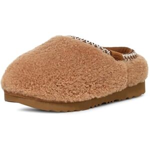 UGG Boy's Unisex Kids Tasman Maxi Curly Slipper, Chestnut, 9 UK Child