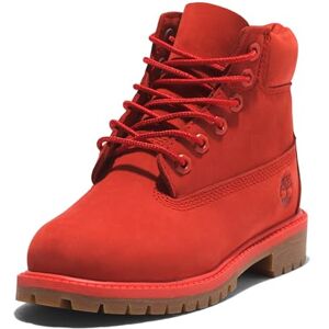 Timberland Men'S 6-Inch Premium Waterproof Boots, Medium Red Nubuck, 2.5 Us Big Kid