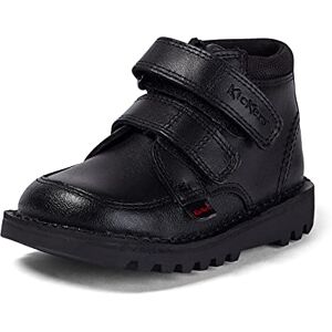 Kickers Kick Scuff Hi School Shoes, Black, 7 UK Child