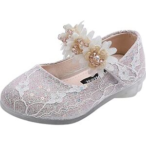 Generic Toddler Girls Summer Princess Shoes Soft Baby Flower Girl Sandals Dancing Party Birthday Infant Pearl Crystal Shoes (Beige, 9 Little Child)