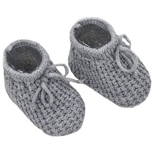 Mansuri Baby Boys Girls 1 Pair Knitted Booties Mesh Baby Booties 0-3 Months S401 (Grey)