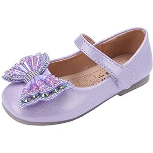 Kashyke Kids Sandals Size 39 Children Shoes Flat Sandals Students Dance Performance Shoes Sequin Bow Shoes Swim Booties Kids (Purple-C, 13 Little Child)