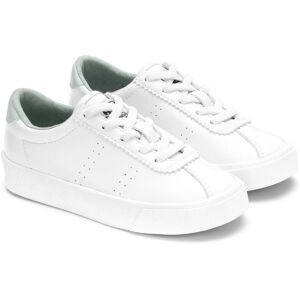 Superga Childrens Unisex Childrens/kids 2843 Club S Vegan Leather Trainers (White/green Iceberg) - Size Uk 9.5 Kids