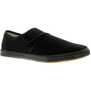 Wynsors Boys School Plimsolls Junior Childrens Pumps Large Touch Fastening Black Textile - Size Uk 5 Infant