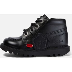 Kickers Infant Unisex Kick Hi Zip Leather Black- 13164480