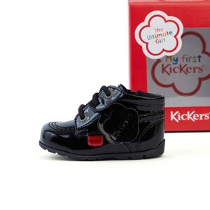 Kickers Baby Kick Hi Zip Patent Leather Black- 13164812