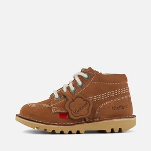 Kickers Infant Unisex Kick Hi Zip Nubuck Tan- 13457187