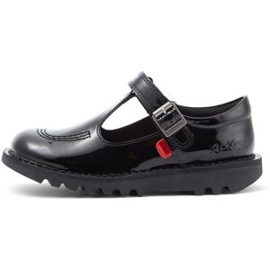 Kickers Junior Girls Kick T Bar Patent Leather Black- 13944237