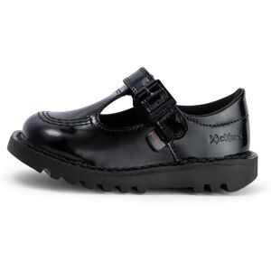 Kickers Infant Girls Kick T Bar Patent Leather Black- 13944597