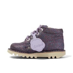 Kickers Infant Girls Kick Hi Glitter Textile Purple- 13945120