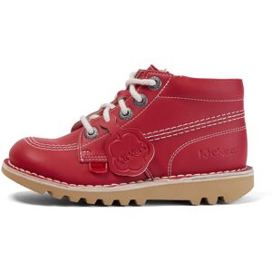 Kickers Junior Unisex Kick Hi Zip Vegan Leather Alternative Red- 14301551